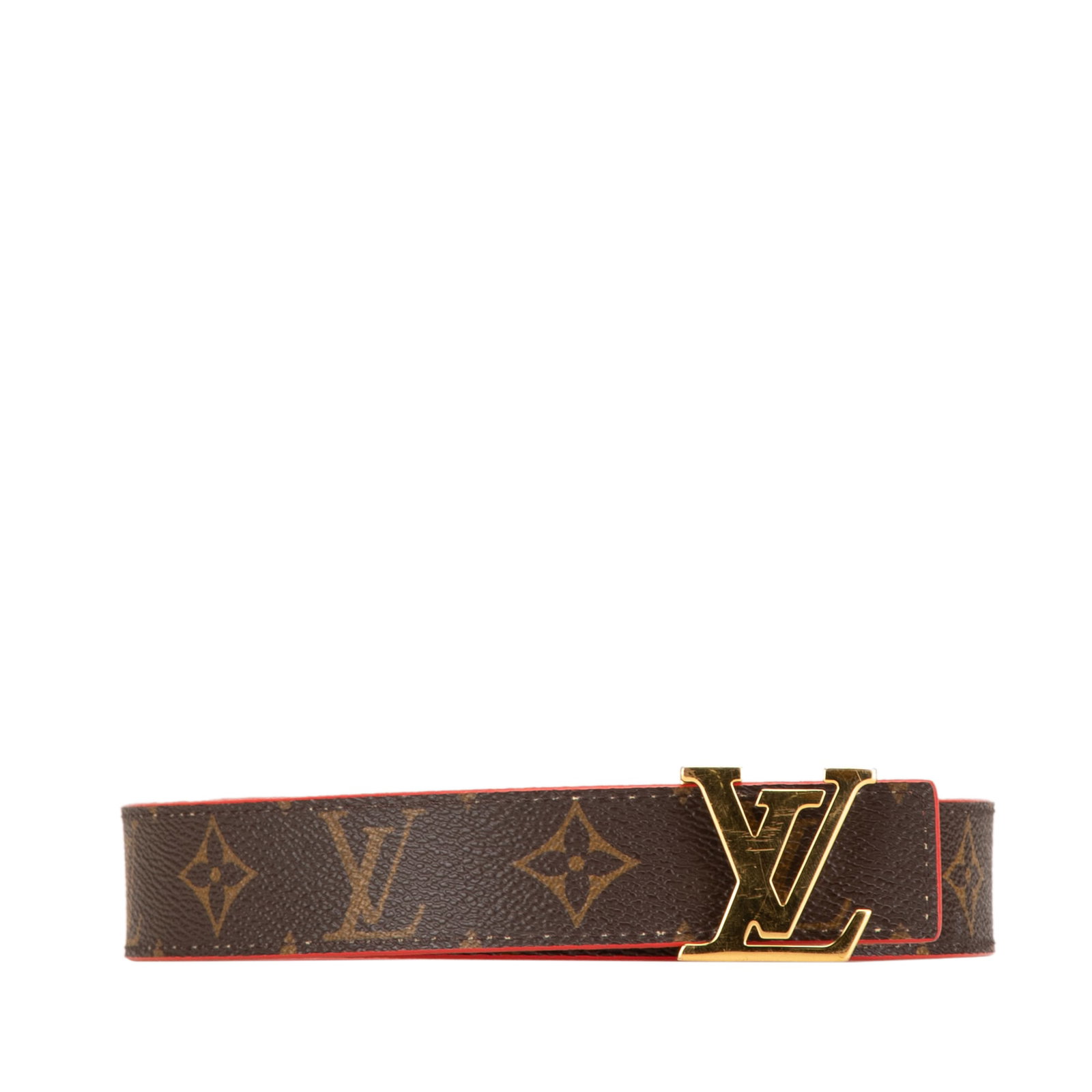 Monogram Initiales Reversible Belt: Monogram Initiales Reversible Belt Elevate your accessory collection with this Louis Vuitton Monogram Initiales Reversible Belt. Crafted from durable canvas, this stylish belt features a reversible de