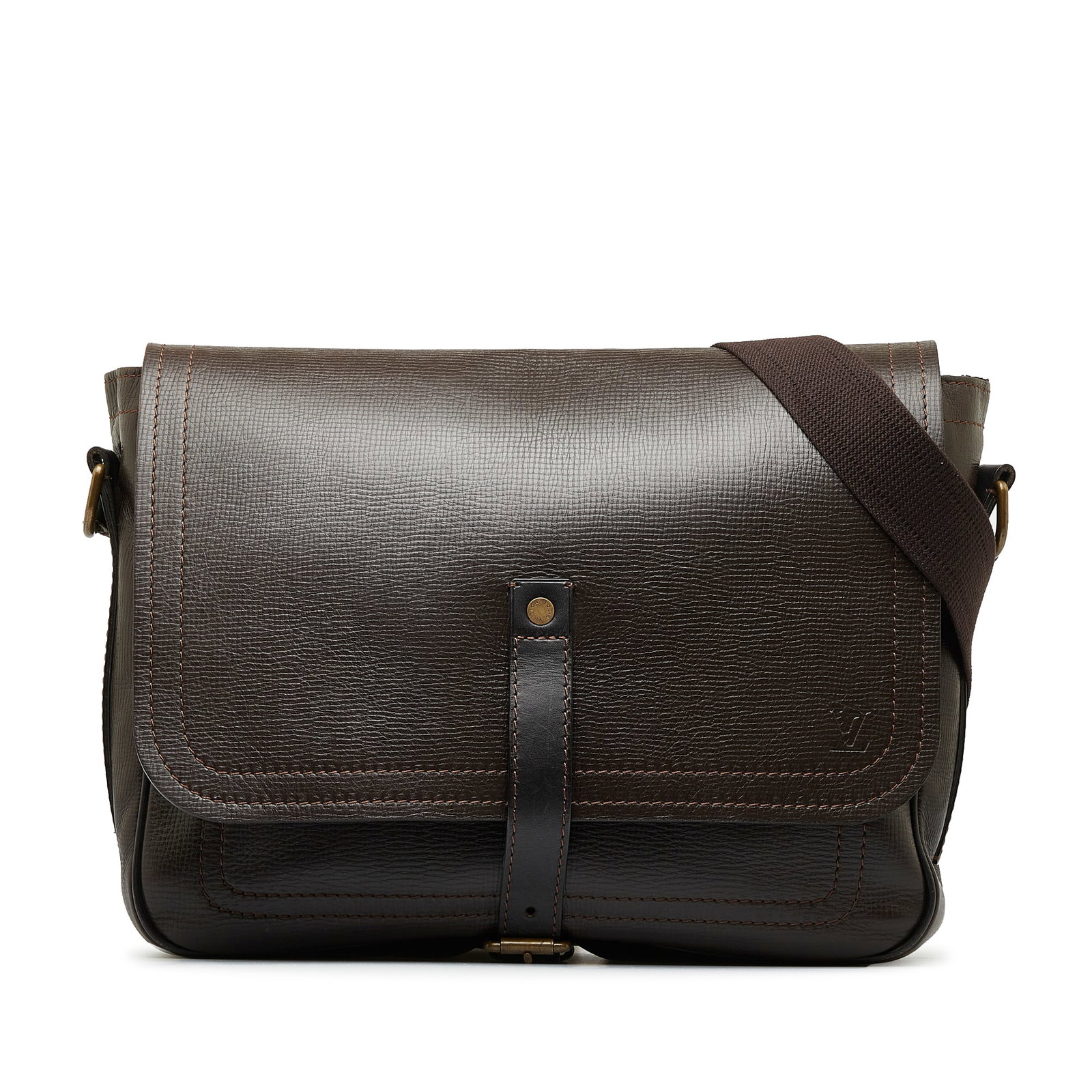 Leather Brown Louis Vuitton Utah Omaha Bag: Leather Brown Louis Vuitton Utah Omaha Bag The Louis Vuitton Utah Omaha is a stylish brown leather messenger bag that combines practicality with luxury. It features a back exterior zip pocket for easy