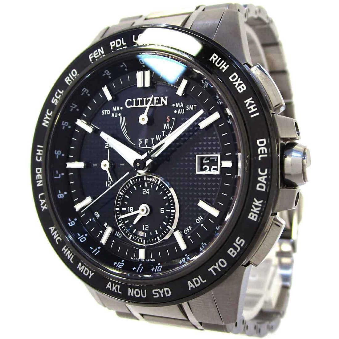 Citizen Exceed Aq5000 13d Eco Drive Quartz Analog Black Belt