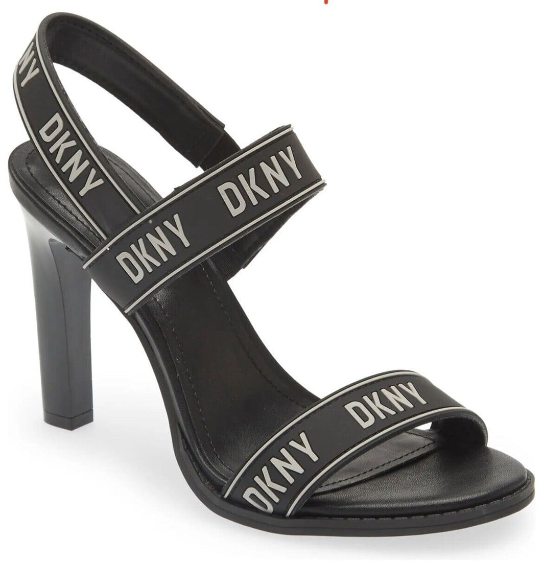 DKNY Balder Sandal Women Shoes Black 6.5M: DKNY Balder Sandal Women Shoes Black 6.5M Step into stylish comfort with the DKNY Balder Sandal. This women's shoe features a striking black and white design, perfect for adding a pop of color to your