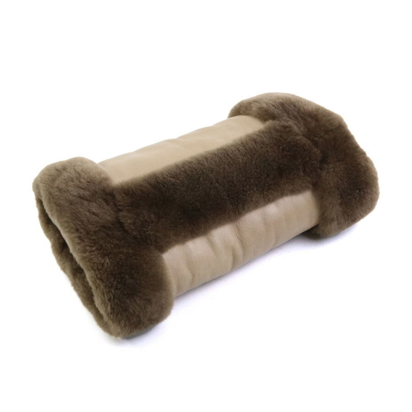 Hermes Women's Brown Leather Fur Gloves 25cm Cozy Hand Muff: Hermes Women's Brown Leather Fur Gloves 25cm Cozy Hand Muff Stay warm and stylish with these luxurious Hermes gloves, expertly designed for women. Crafted from high-quality leather and lined with soft