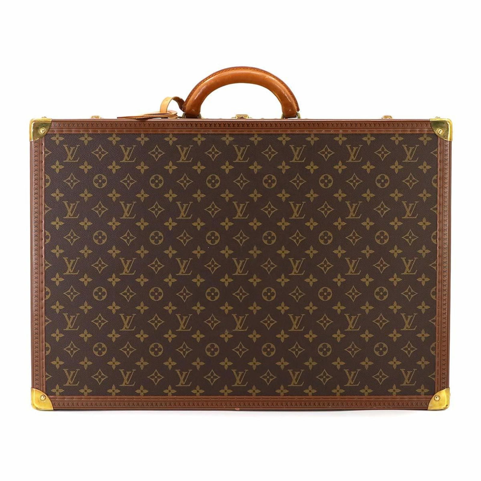 Louis Vuitton Monogram Attache Case 60cm Gold Hardware: Louis Vuitton Monogram Attache Case 60cm Gold Hardware This exquisite Louis Vuitton Monogram Bilstein 60 Trunk Case Bag showcases the iconic monogram canvas combined with luxurious leather trim and go
