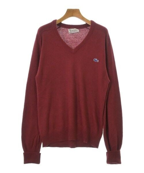 IZOD LACOSTE Dark Red Knit Pullover Sweater Size L: IZOD LACOSTE Dark Red Knit Pullover Sweater Size L Elevate your wardrobe with this IZOD LACOSTE pullover sweater, featuring a rich dark red color that adds a touch of sophistication. This knit sweater