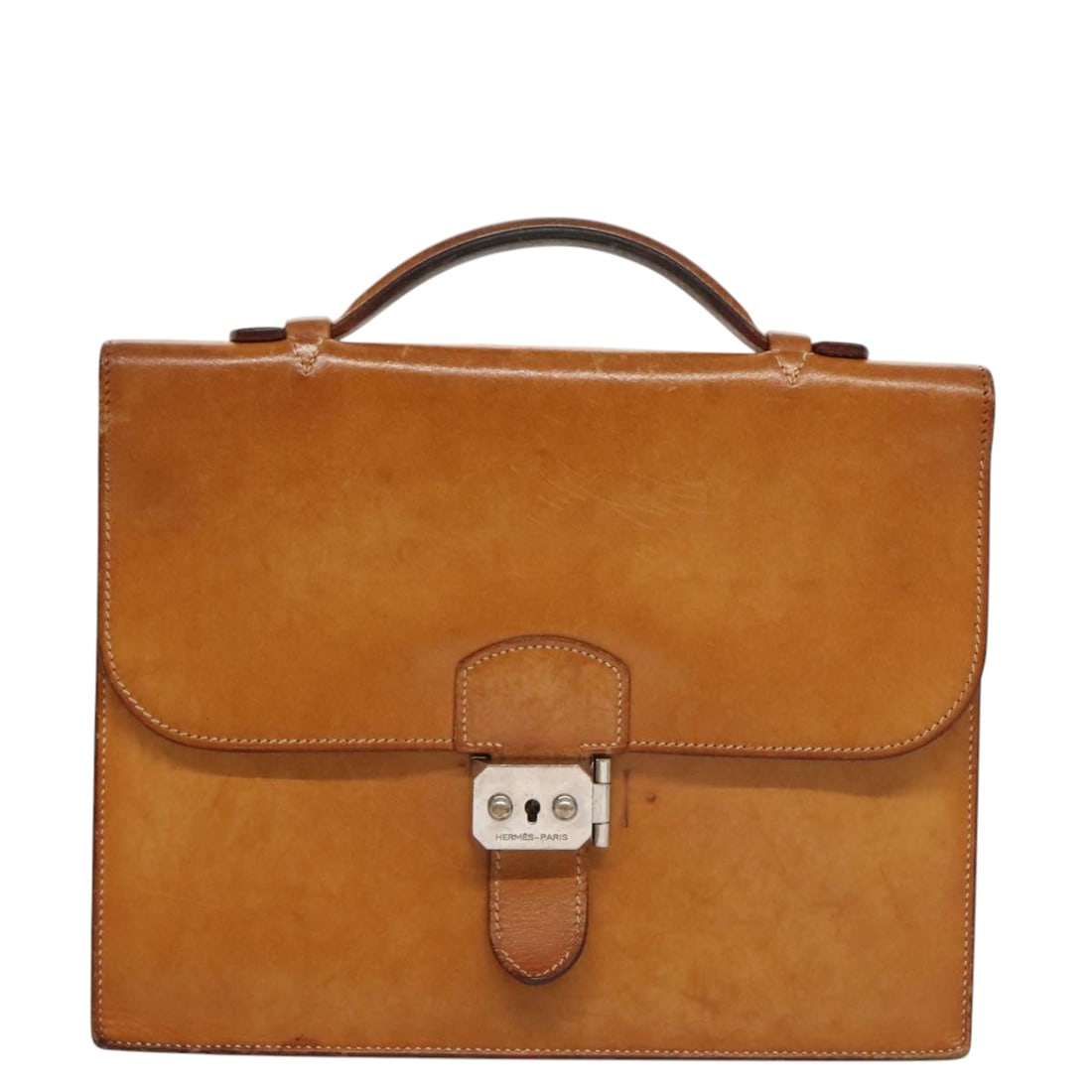 Hermes Sac A Depeches Leather Handbag Camel: Hermes Sac A Depeches Leather Handbag Camel This elegant Hermes Sac A Depeches is a sophisticated leather briefcase designed for versatile use. Crafted in a rich camel color, this model showcases a cl