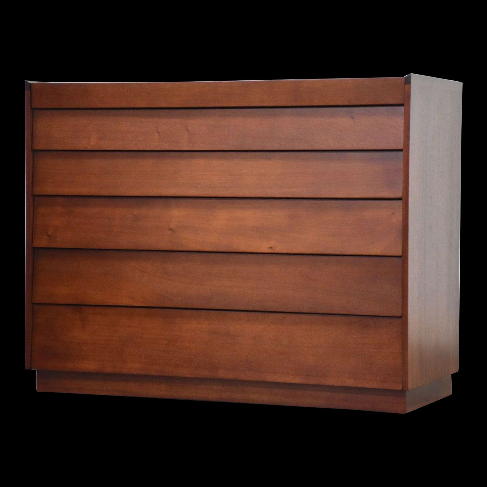 Mid Century Modern Mahogany Dresser Chest by Edward Wormley: Mid Century Modern Mahogany Dresser Chest by Edward Wormley This exquisite mid-century modern dresser chest, designed by Edward Wormley for Dunbar, features a refined mahogany construction and louvere