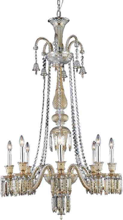 17th-Century Bohemian 8-Light Crystal Bowl Chandelier: 17th-Century Bohemian 8-Light Crystal Bowl Chandelier Illuminate your space with this stunning 17th-Century Bohemian-style bowl chandelier, crafted from elegant-cut crystal. This exquisite piece featu