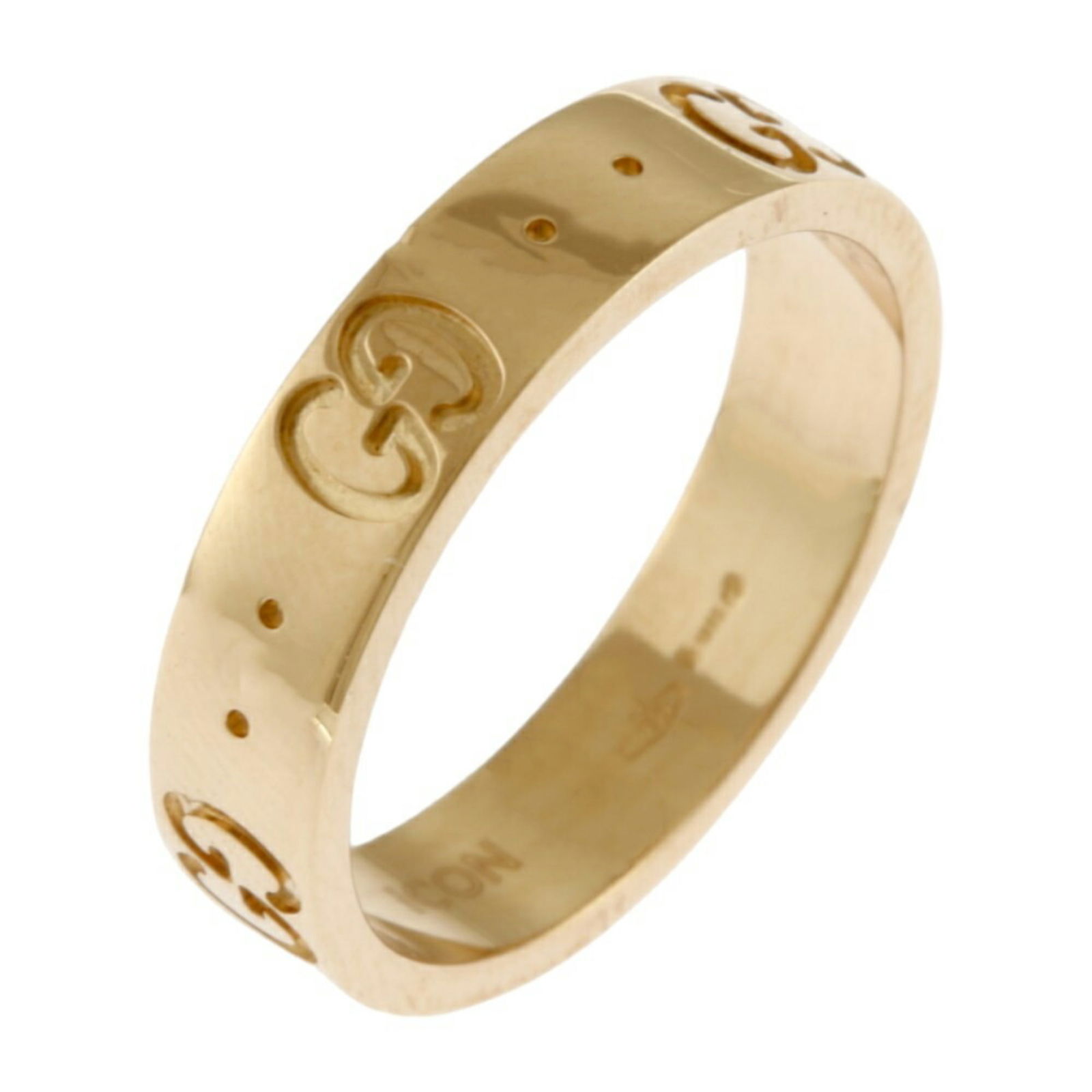 Gucci Icon Ring Size 7 18K Pink Gold Women's Band: Gucci Icon Ring Size 7 18K Pink Gold Women's Band This exquisite Gucci Icon Ring is crafted from 18K pink gold, showcasing a stunning combination of gold and pink gold tones. Designed specifically for