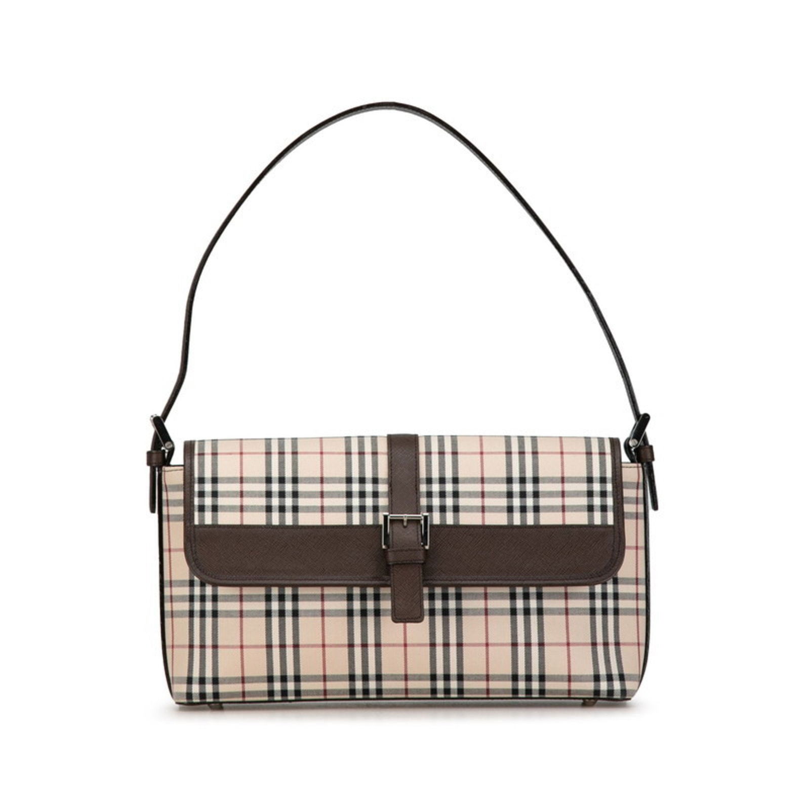 Burberry Nova Check Handbag Beige Brown Canvas Leather 17.5cm x 29cm x 6.5cm: Burberry Nova Check Handbag Beige Brown Canvas Leather 17.5cm x 29cm x 6.5cm This stylish Burberry handbag is crafted from a combination of canvas and leather, showcasing a classic beige and brown Nov