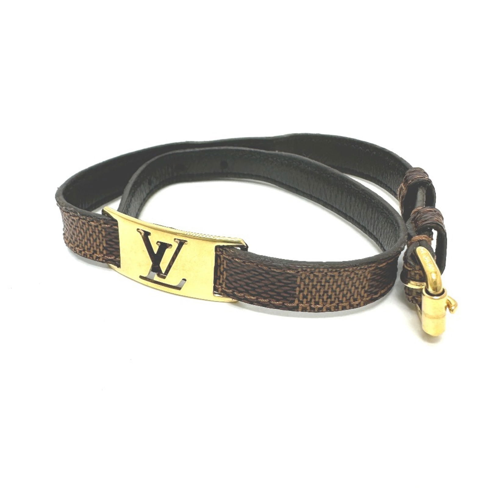 Louis Vuitton M6623 Brown Damier Canvas Double-wrap Charm Bracelet for Women: Louis Vuitton M6623 Brown Damier Canvas Double-wrap Charm Bracelet for Women Elevate your accessory collection with this exquisite Louis Vuitton Double-wrap Charm Bracelet. Crafted from high-quality D