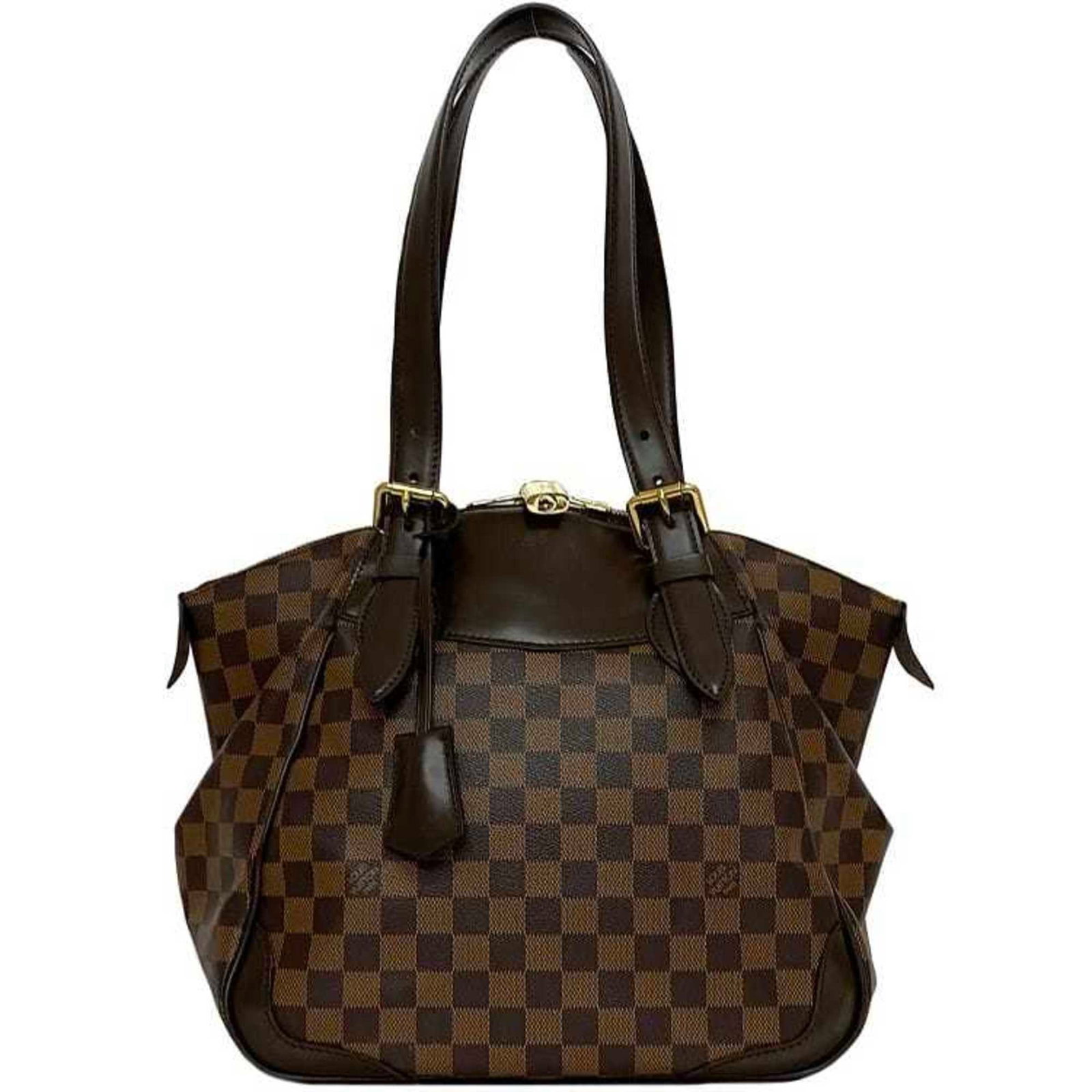 Louis Vuitton Verona MM Tote Bag Brown Damier Canvas 30cm x 18cm: Louis Vuitton Verona MM Tote Bag Brown Damier Canvas 30cm x 18cm This elegant Louis Vuitton Verona MM Tote Bag is crafted from premium Damier Canvas Leather in a rich brown color. Designed specificall