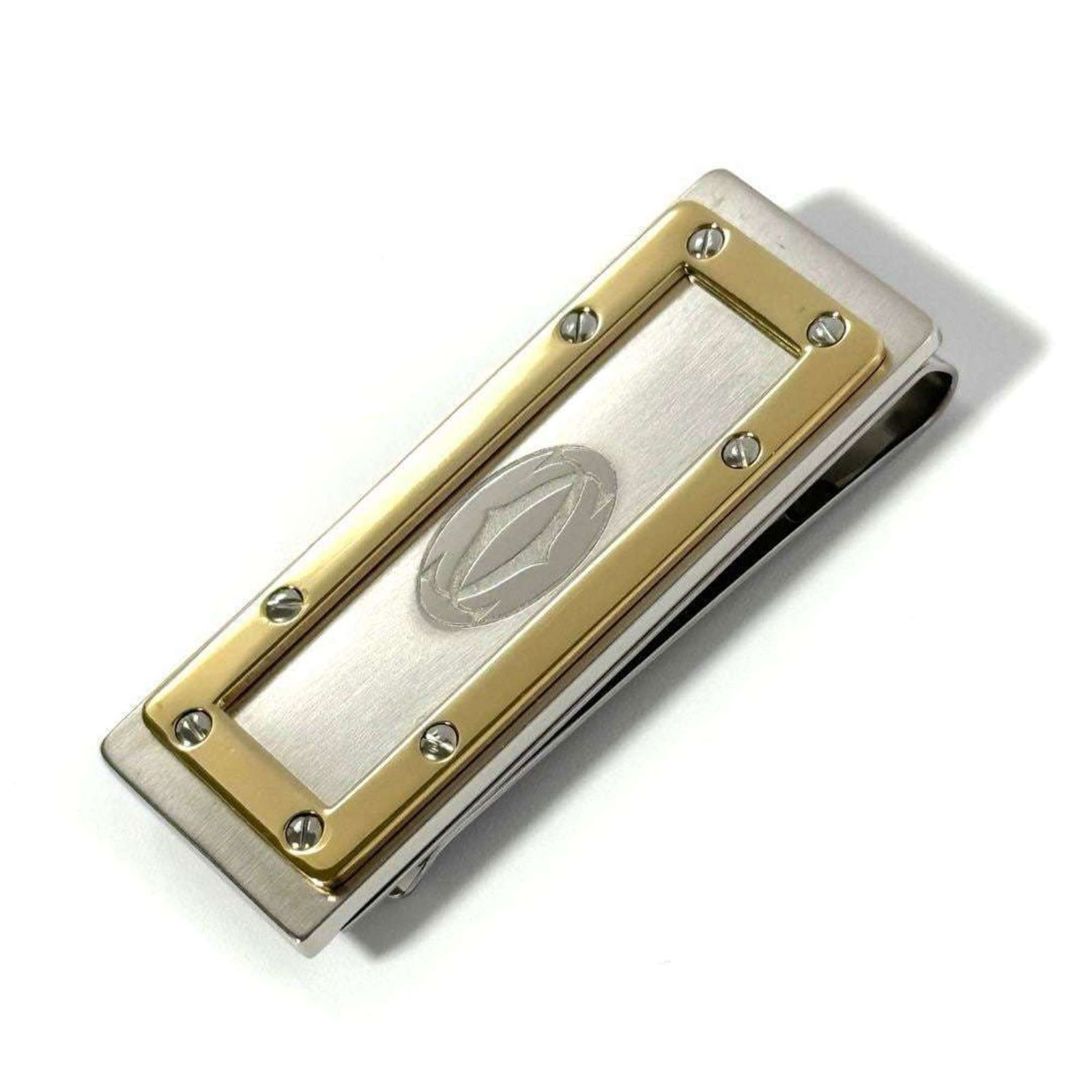 Cartier Santos Money Clip Stainless Steel 5cm x 1.9cm: Cartier Santos Money Clip Stainless Steel 5cm x 1.9cm Presenting the Cartier Men's Santos de Money Clip, a sophisticated accessory designed for the modern man. Crafted from high-quality stainless stee