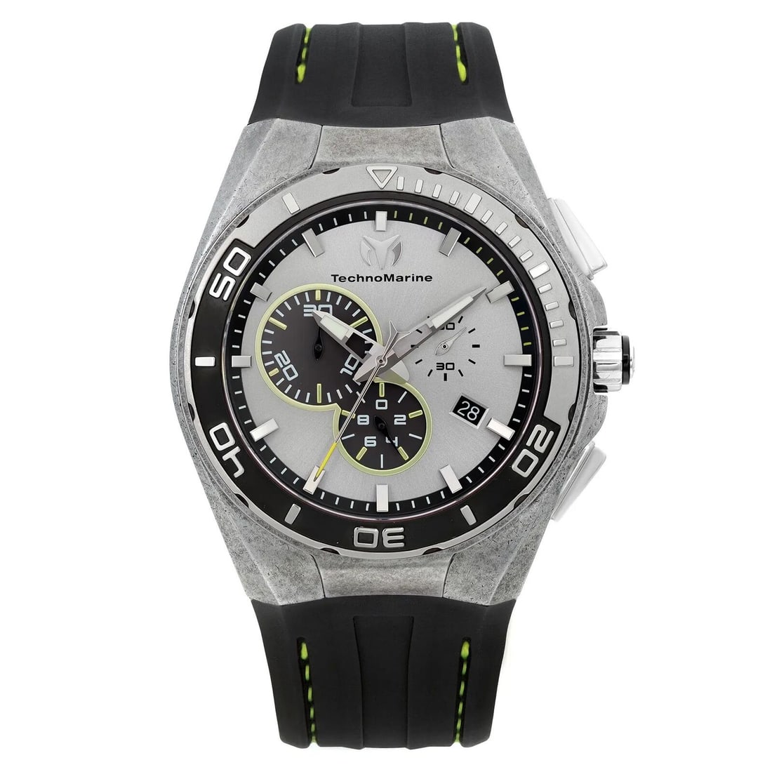 TechnoMarine Evolution Men's Watch 45mm Gray Dial Black Silicone Band Quartz 200m: TechnoMarine Evolution Men's Watch 45mm Gray Dial Black Silicone Band Quartz 200m This Technomarine Evolution wristwatch combines modern style with robust functionality, making it an ideal choice for