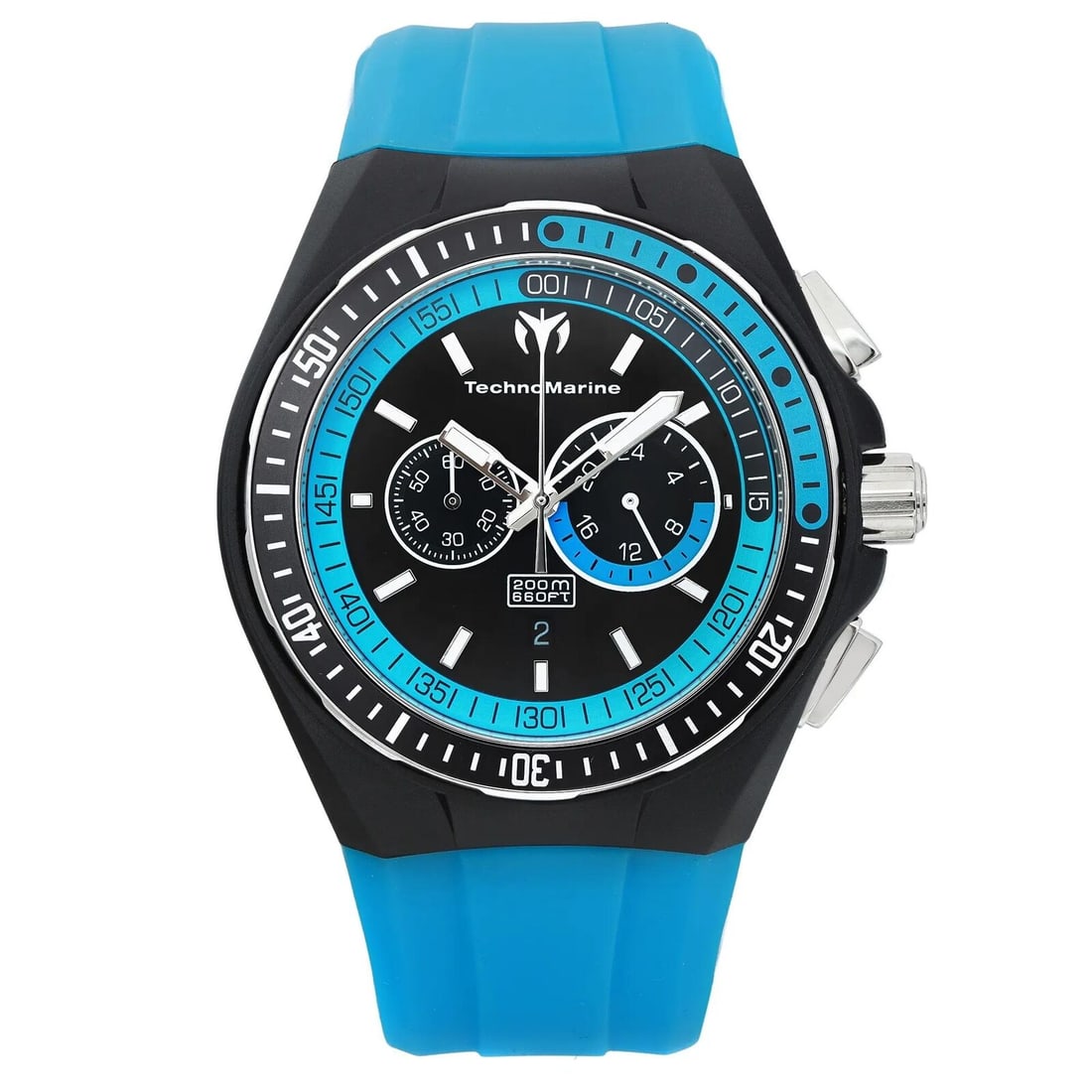 TechnoMarine Cruise Sport Magnum Men's Watch 45mm Black Blue Bezel Silicone Band: TechnoMarine Cruise Sport Magnum Men's Watch 45mm Black Blue Bezel Silicone Band This TechnoMarine Cruise Sport Magnum watch combines sporty elegance with high functionality. Designed for men, it feat