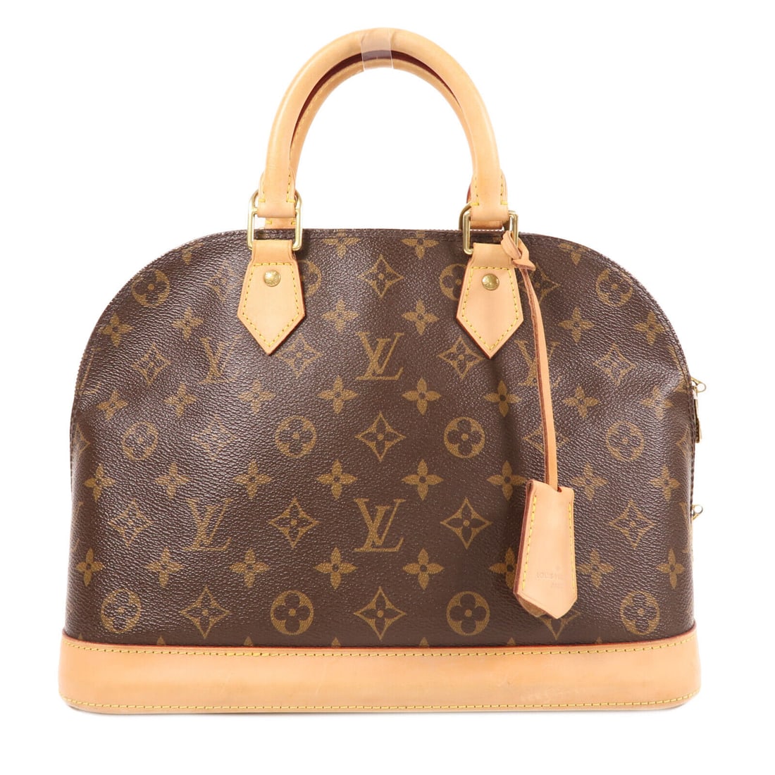 Louis Vuitton Alma Handbag M51130 Monogram Brown 11.8x6.3x9.4: Louis Vuitton Alma Handbag M51130 Monogram Brown 11.8x6.3x9.4 This Louis Vuitton Alma Handbag (M51130) showcases the iconic Monogram pattern in a rich brown color. Crafted from durable PVC coated canv