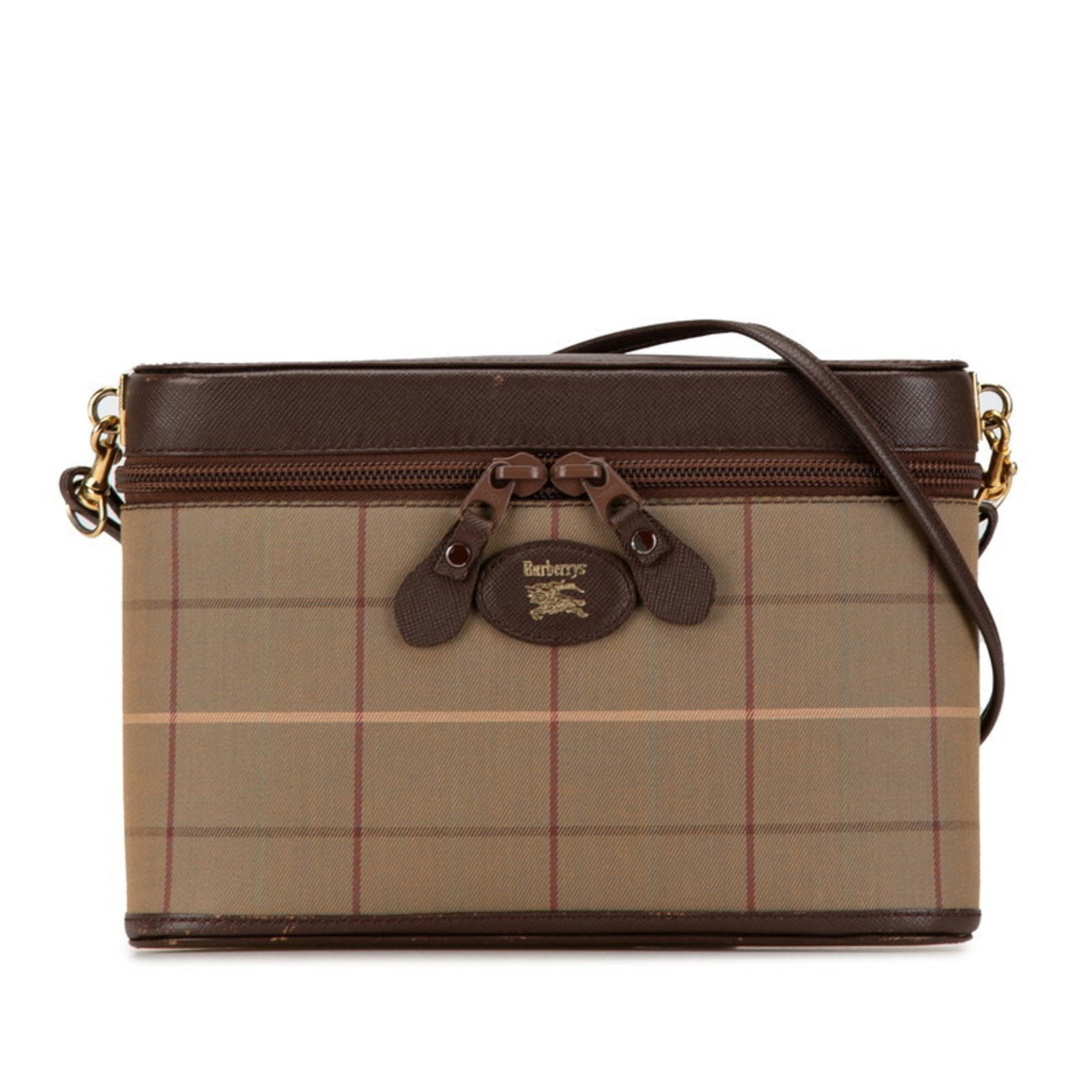 Burberry Khaki Brown Canvas Leather Women's Shoulder Bag 5.7 x 8.26 x 2.16: Burberry Khaki Brown Canvas Leather Women's Shoulder Bag 5.7 x 8.26 x 2.16 This Burberry Check Shoulder Bag is crafted from a premium blend of canvas and leather, showcasing a stylish khaki brown colo