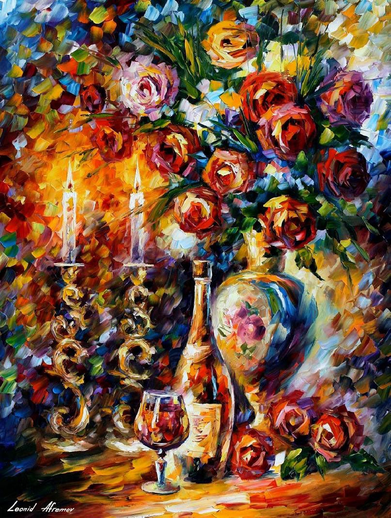 Leonid Afremov Shabbat 2 Limited Edition Giclee 91x137 cm 1/25: Leonid Afremov Shabbat 2 Limited Edition Giclee 91x137 cm 1/25 Shabbat 2 is a limited edition giclee artwork hand-painted by Leonid Afremov. This piece is part of a small edition of only 25, making it