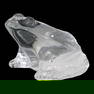 Baccarat Stylized Glass Frog Paperweight 3 x 4.5 x 2.5 Transparent