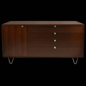 George Nelson Hairpin Leg Dresser by Herman Miller 56 x 29.5 Brown (1 of 7)