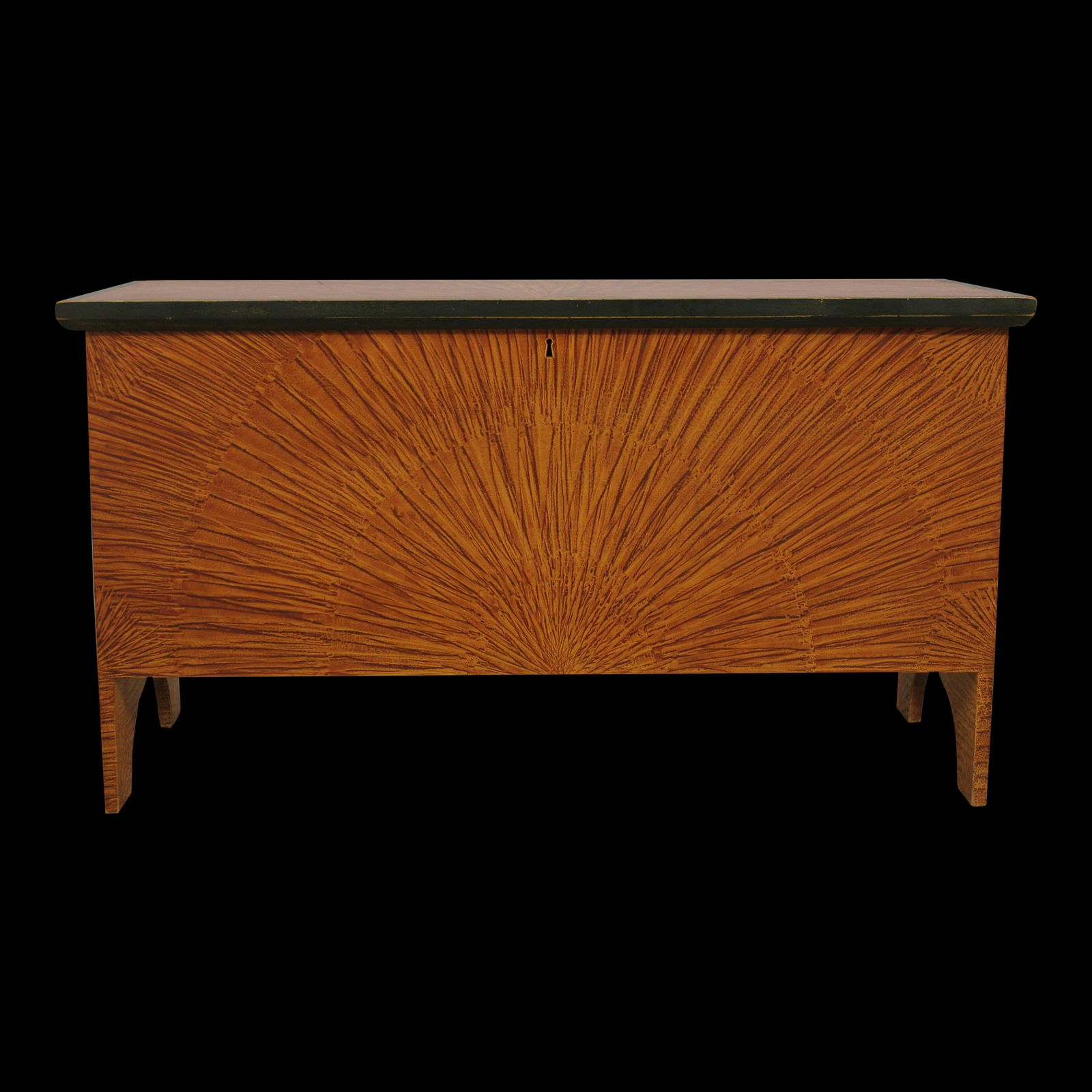 David Smith Hand Painted Grain Blanket Chest 40 x 17 x 22: David Smith Hand Painted Grain Blanket Chest 40 x 17 x 22 This David Smith Bench Made Grain Painted Blanket Chest is a beautiful example of high-quality craftsmanship with a primitive design. With an