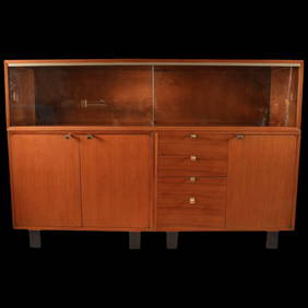George Nelson Three-Piece Walnut Display Case Unit 68" L (1 of 10)