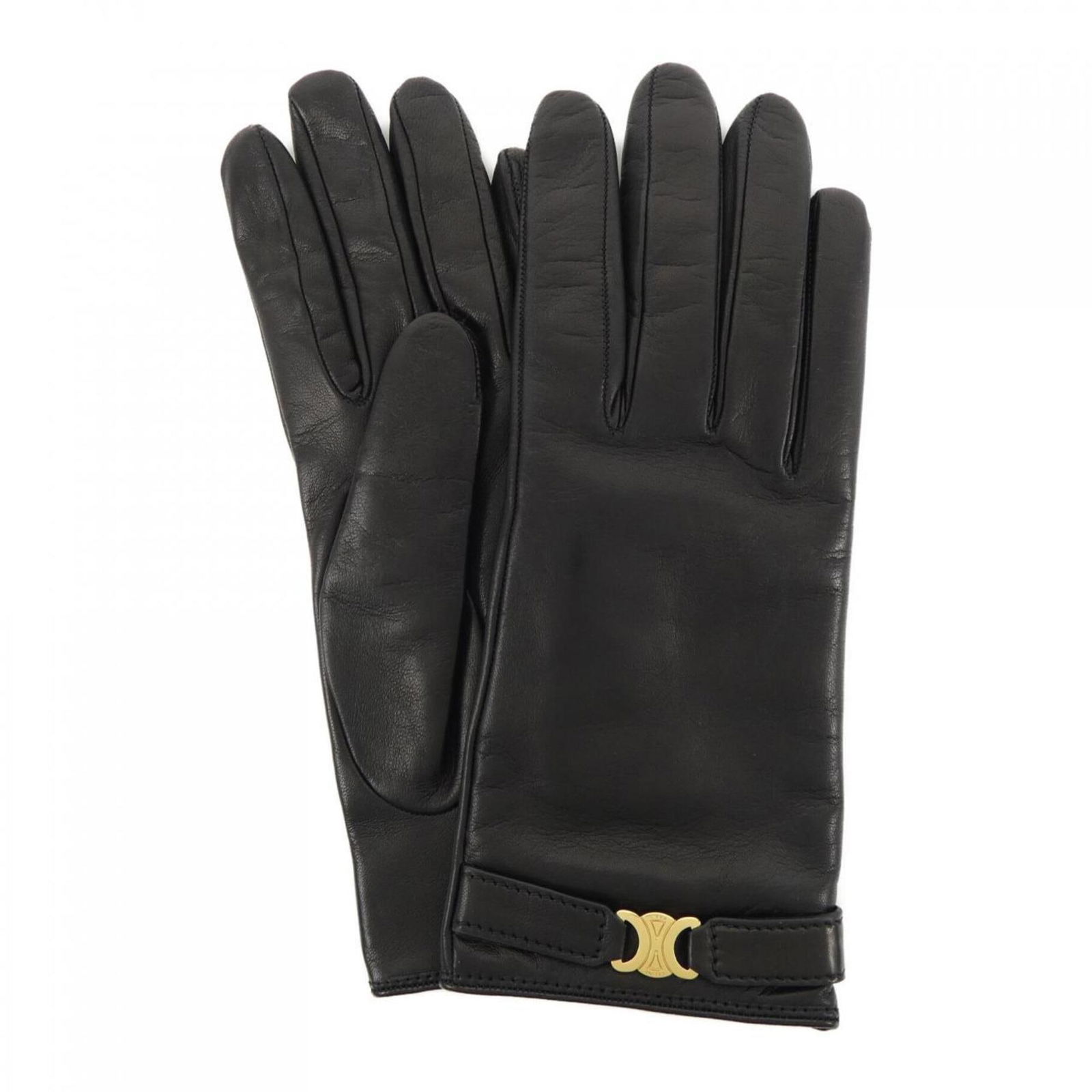 Celine Black Gloves for Men and Women 19cm x 23.5cm: Celine Black Gloves for Men and Women 19cm x 23.5cm These stylish black gloves from Celine are designed for both men and women. Crafted for comfort and functionality, they feature a hand width of 19cm