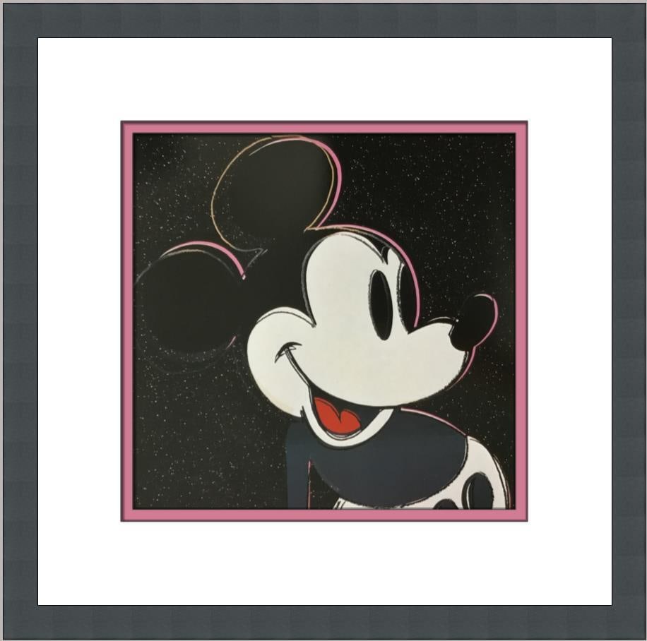 Andy Warhol Mickey Mouse Pop Art Custom Framed Print 14 x 14: Andy Warhol Mickey Mouse Pop Art Custom Framed Print 14 x 14 This stunning Andy Warhol Mickey Mouse print combines iconic pop art with professional custom framing. The print features the legendary cha