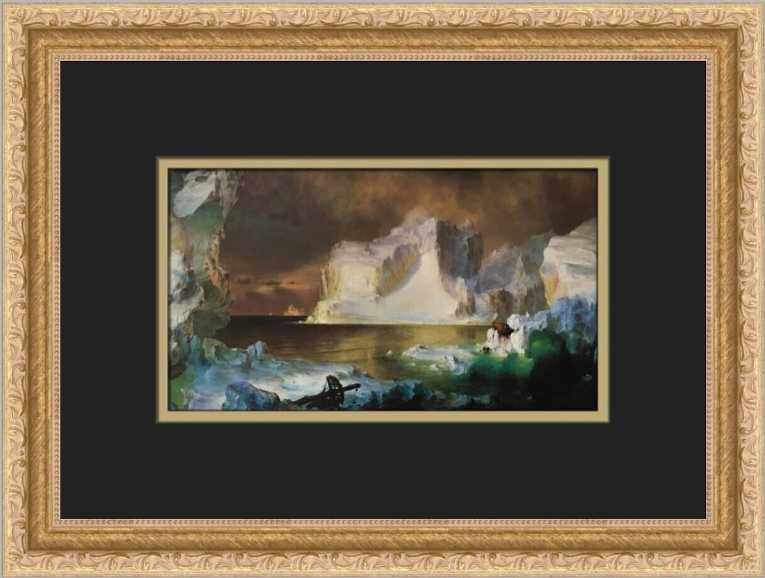 Frederic Edwin Church The Icebergs Custom Framed Print 12x15 Realism Art: Frederic Edwin Church The Icebergs Custom Framed Print 12x15 Realism Art This custom framed print features "The Icebergs" by renowned artist Frederic Edwin Church, capturing the stunning realism of ic