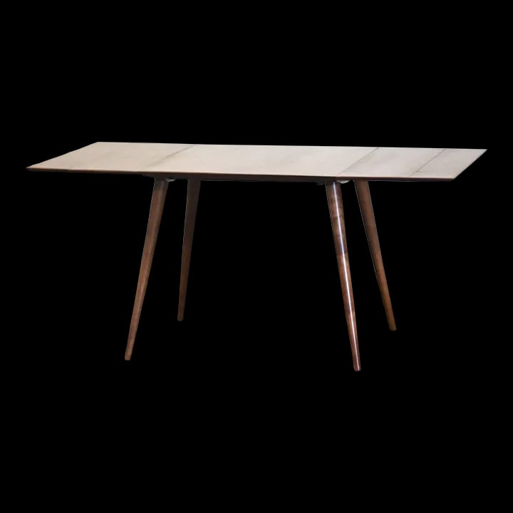 Paul McCobb Mid Century Maple Dining Table 60.5" Extended: Paul McCobb Mid Century Maple Dining Table 60.5" Extended This mid-century modern dining table, designed by Paul McCobb for Winchendon's Planner Group, showcases a solid maple construction with a rich