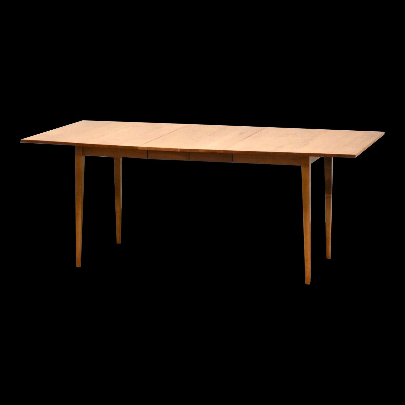 Mid-Century Maple Dining Table by Paul McCobb 73.5" Extendable: Mid-Century Maple Dining Table by Paul McCobb 73.5" Extendable This exquisite mid-century modern dining table, designed by Paul McCobb for Winchendon's Planner Group, showcases a refined and timeless