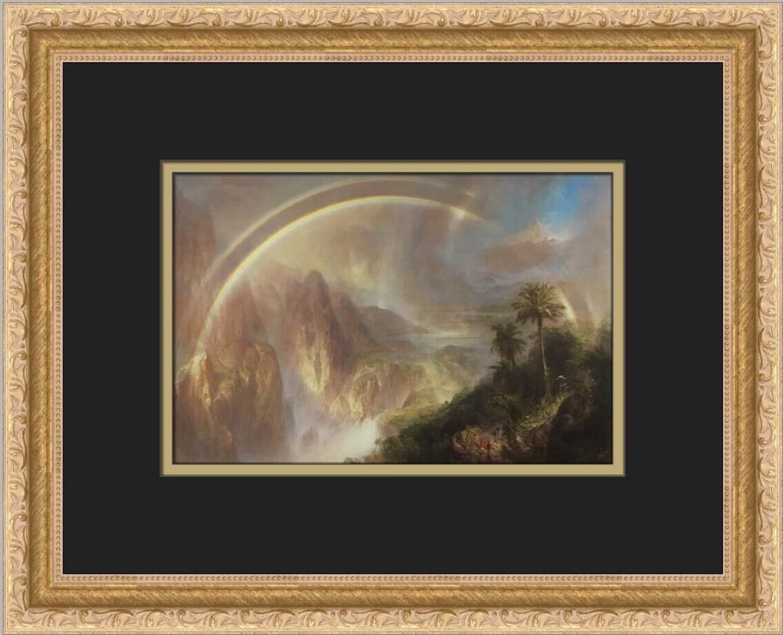 Frederic Edwin Church Rainy Season Custom Framed Print 12 x 15 Landscape: Frederic Edwin Church Rainy Season Custom Framed Print 12 x 15 Landscape Enhance your space with this stunning custom framed print of Frederic Edwin Church's "Rainy Season in the Tropics". This medium