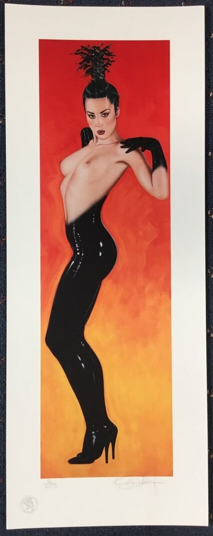 Olivia De Berardinis Sticks Limited Edition Signed Lithograph 27x11: Olivia De Berardinis Sticks Limited Edition Signed Lithograph 27x11 This stunning limited edition print titled "Sticks" by Olivia De Berardinis showcases her iconic illustration art style, characteriz