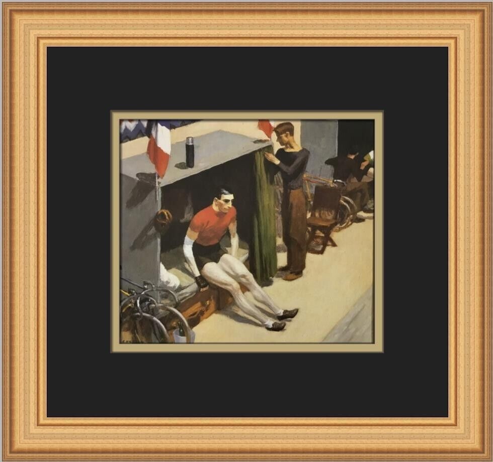 Edward Hopper French Six-Day Bicycle Rider Custom Framed Print 12 x 13: Edward Hopper French Six-Day Bicycle Rider Custom Framed Print 12 x 13 This stunning custom framed print features Edward Hopper's artwork titled "French Six-Day Bicycle Rider." Measuring 12 in. high b