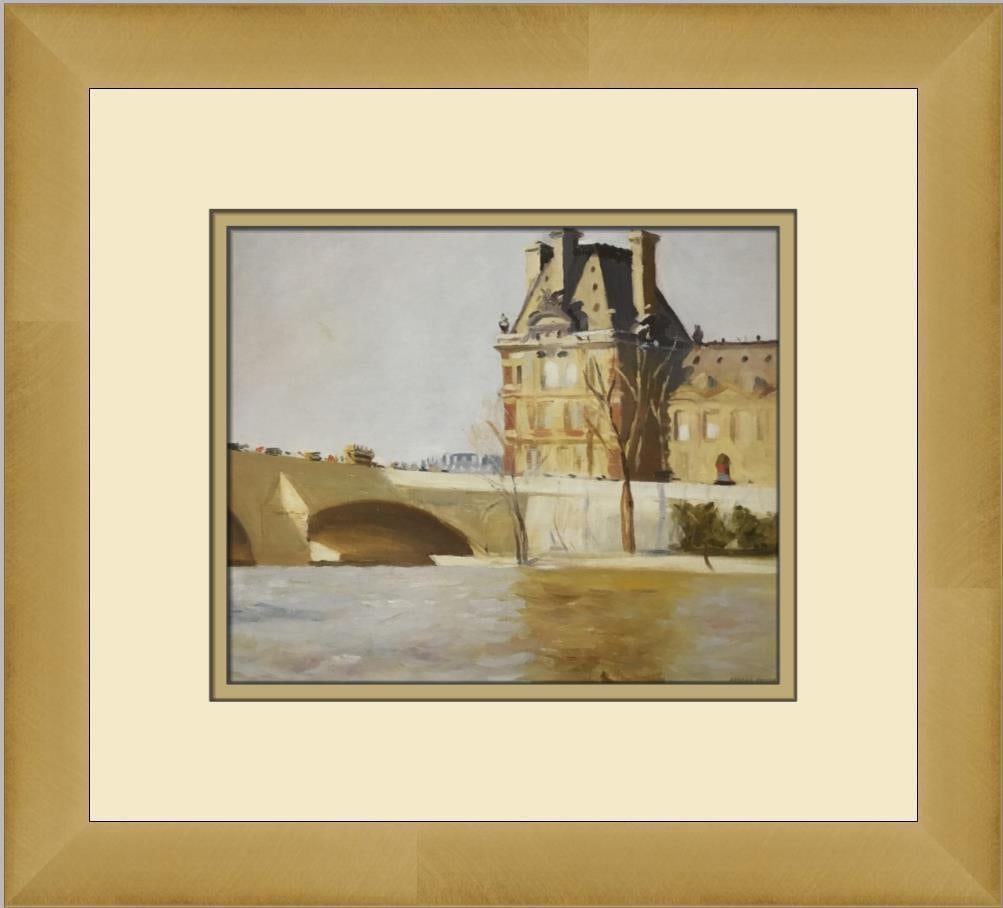 Edward Hopper Le Port Royale Custom Framed Lithograph 13 x 14: Edward Hopper Le Port Royale Custom Framed Lithograph 13 x 14 This custom framed print features Edward Hopper's renowned artwork "Le Port Royale," showcasing a captivating landscape in a figurative ar