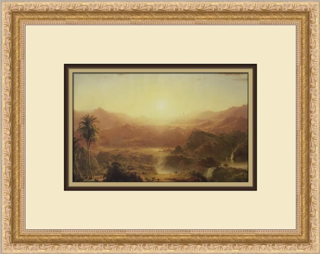 Frederic Edwin Church The Andes of Ecuador Custom Framed Art Print 12 x 15: Frederic Edwin Church The Andes of Ecuador Custom Framed Art Print 12 x 15 This stunning custom framed print features Frederic Edwin Church's masterpiece, "The Andes of Ecuador." This medium-sized art