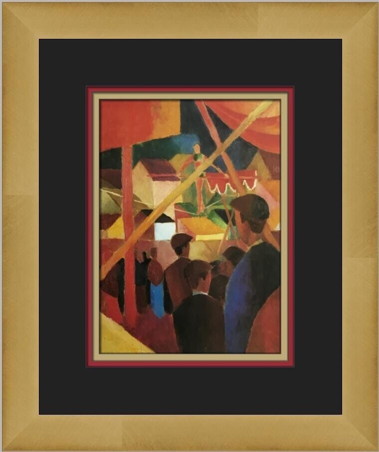 August Macke Tight Rope Custom Framed Print 14 x 12 Impressionism Art: August Macke Tight Rope Custom Framed Print 14 x 12 Impressionism Art This stunning custom framed print titled 'Tight Rope' by August Macke showcases the artist's Impressionist style, capturing a uniq