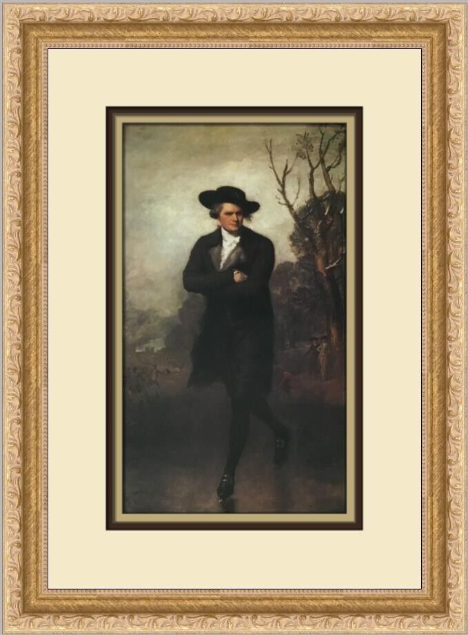 Gilbert Stuart The Skater Custom Framed Art Print 16 x 12: Gilbert Stuart The Skater Custom Framed Art Print 16 x 12 Presenting a stunning custom framed print of "The Skater" by the renowned artist Gilbert Stuart. This medium-sized piece measures 12 in. by 16