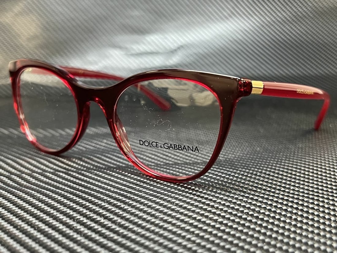 Dolce & Gabbana DG3312 Bordeaux Women's Eyeglasses Frame 52-20: Dolce & Gabbana DG3312 Bordeaux Women's Eyeglasses Frame 52-20 Enhance your style with these authentic Dolce & Gabbana DG3312 eyeglasses. Designed specifically for women, these frames feature a sophis