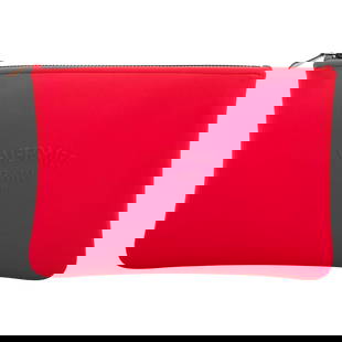 Hermes Coral Neoprene Pouch 8 x 11 Stylish Accessory: Hermes Coral Neoprene Pouch 8 x 11 Stylish Accessory Introducing the Hermes New Coral Neoprene Pouch, a stylish and functional accessory perfect for everyday use. This pouch features a vibrant coral r