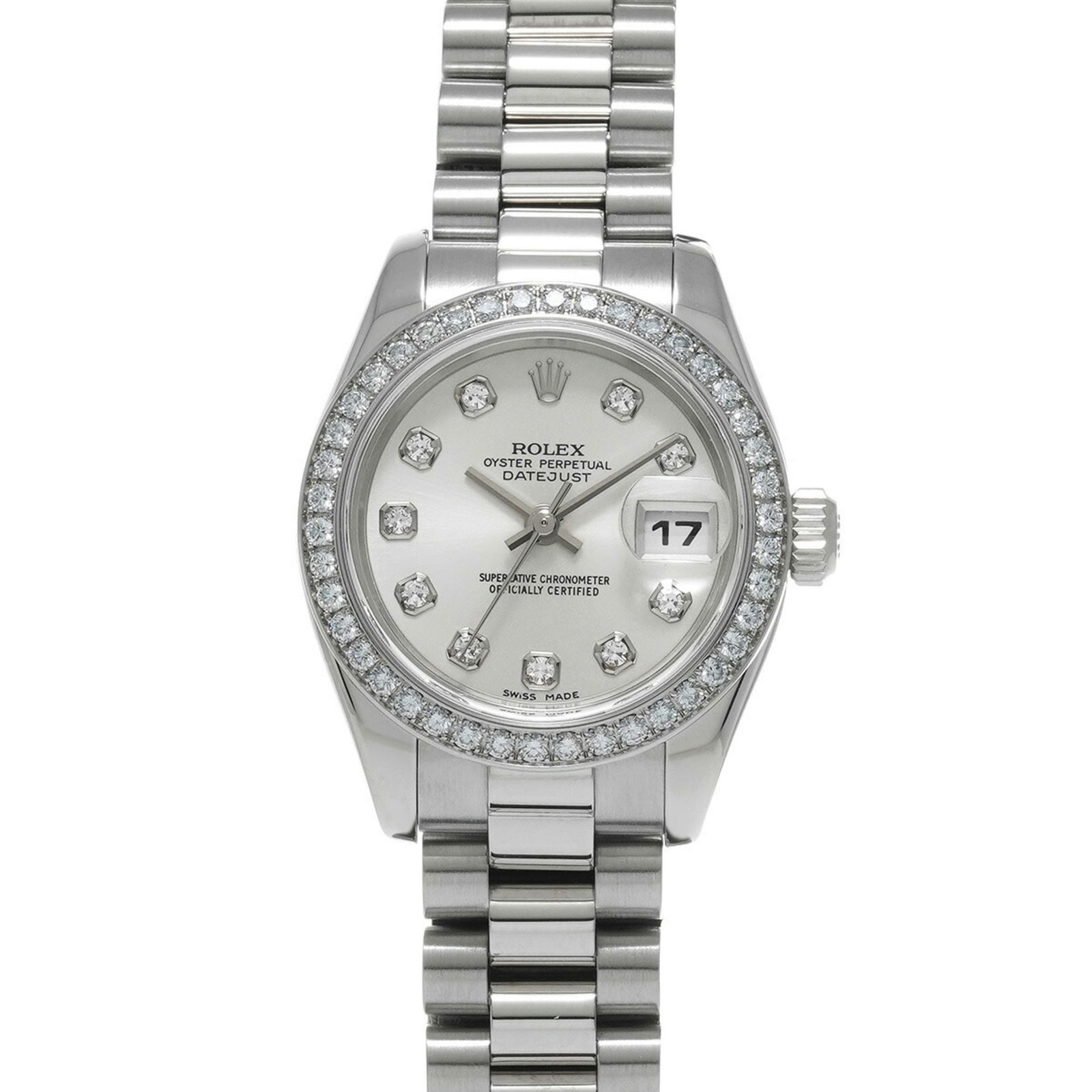 ROLEX Rolex Datejust 179136G Ladies Watch Automatic: ROLEX Rolex Datejust 179136G Ladies Watch Automatic Brand: Rolex Line: Datejust Model: 179136G Type: Wristwatch Gender: Women Material (Case): Platinum Material (Band): Platinum Color (Dial): Silver G