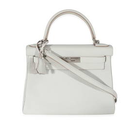 Hermes Kelly 28 Gris Perle Togo Handbag with Silver Hardware (1 of 1)