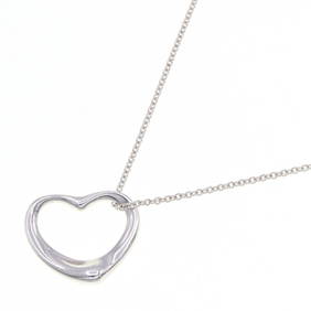 Tiffany Necklace Elsa Peretti Heart SV Sterling Silver 925 Pendant Women's TIFFANY & CO (1 of 6)