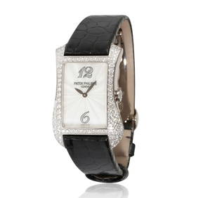 Patek Philippe Gondolo 4972G-001 Women's 18K White Gold Watch with Diamond Bezel (1 of 5)