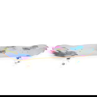Louis Vuitton Virgil Abloh Watercolor Skateboard Multicolor Unisex 31 x 8: Louis Vuitton Virgil Abloh Watercolor Skateboard Multicolor Unisex 31 x 8 Experience the artistry of skateboarding with the Louis Vuitton x Virgil Abloh Watercolor Skateboard. This striking piece feat