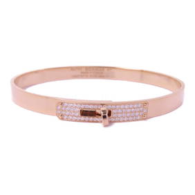 HERMES Diamond Bracelet 0.26ct in 18K Pink Gold (1 of 9)