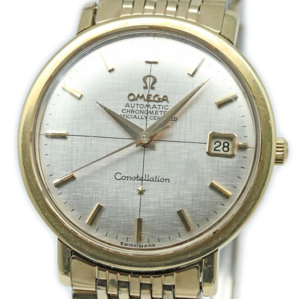 OMEGA Constellation 168.004 Automatic Chronometer 35.5mm Unisex Vintage Watch: OMEGA Constellation 168.004 Automatic Chronometer 35.5mm Unisex Vintage Watch Discover the elegance of the OMEGA Constellation Chronometer Automatic wristwatch, model number 168.004, crafted around 19