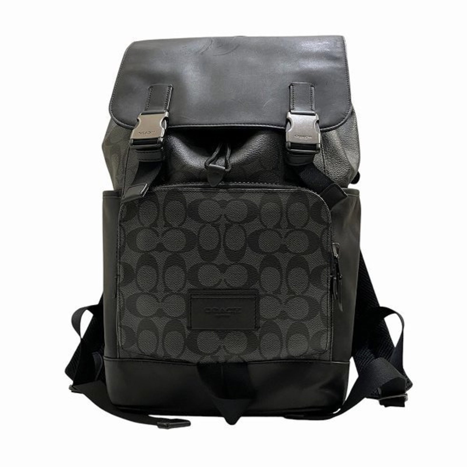 Coach COACH Signature Truck Backpack C2712 Bag Men's: Coach COACH Signature Truck Backpack C2712 Bag Men's Brand: Coach Line: Signature Model: C2712 Type: Backpack Material: PVC Leather Color: Black, Gray Gender: Men Size (HxWxD): 42cm x 28cm x 16cm / 16