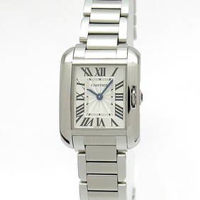 Cartier Tank Anglaise SM W5310022 Ladies Watch Stainless Steel 23mm x 30mm (1 of 4)