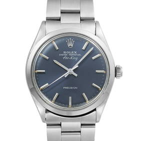 Vintage ROLEX Air King 5500 Men's Watch Blue Dial Automatic 34mm (1 of 7)