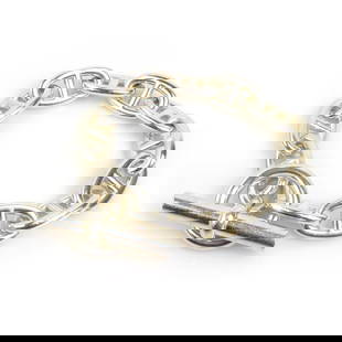 Hermes HERMES Bracelet Chaine d'Ancre TGM Silver 925 Men's h30898a: Hermes HERMES Bracelet Chaine d'Ancre TGM Silver 925 Men's h30898a Brand: Hermes Type: Charm bracelet Gender: Men Material: Silver 925 Color: Silver Length: 19cm / 7.48'' Overall Scratches: Slight Ove
