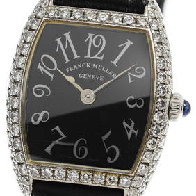 FRANCK MULLER Tonneau Curvex Ladies Watch K18WG 2251QZD Black Dial 22mm (1 of 6)